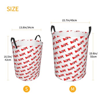 Scuba Dive Flag and Diver Laundry Basket Πτυσσόμενο Diving Lover Toy Clothes Hamper Kάδος αποθήκευσης για Παιδικό νηπιαγωγείο