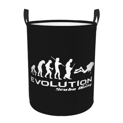 Scuba Dive Flag and Diver Laundry Basket Πτυσσόμενο Diving Lover Toy Clothes Hamper Kάδος αποθήκευσης για Παιδικό νηπιαγωγείο