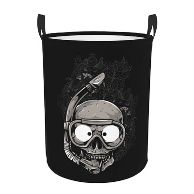Scuba Dive Flag and Diver Laundry Basket Πτυσσόμενο Diving Lover Toy Clothes Hamper Kάδος αποθήκευσης για Παιδικό νηπιαγωγείο
