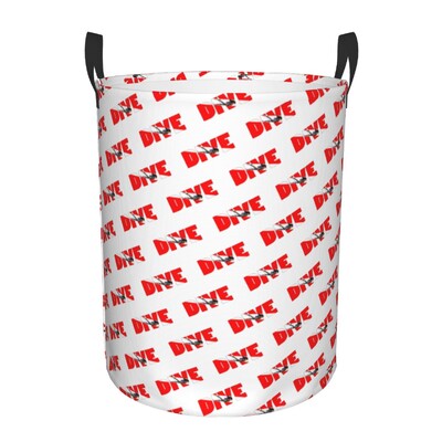 Scuba Dive Flag and Diver Laundry Basket Πτυσσόμενο Diving Lover Toy Clothes Hamper Kάδος αποθήκευσης για Παιδικό νηπιαγωγείο