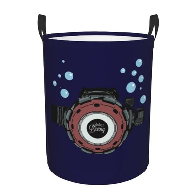 Scuba Dive Flag and Diver Laundry Basket Πτυσσόμενο Diving Lover Toy Clothes Hamper Kάδος αποθήκευσης για Παιδικό νηπιαγωγείο