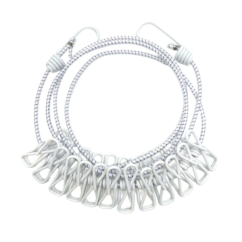 Snur de rufe de camping cu 12 ace de rufe Linie de haine de călătorie uscare frânghie elastică pentru barcă, curte, hotel, interior, exterior