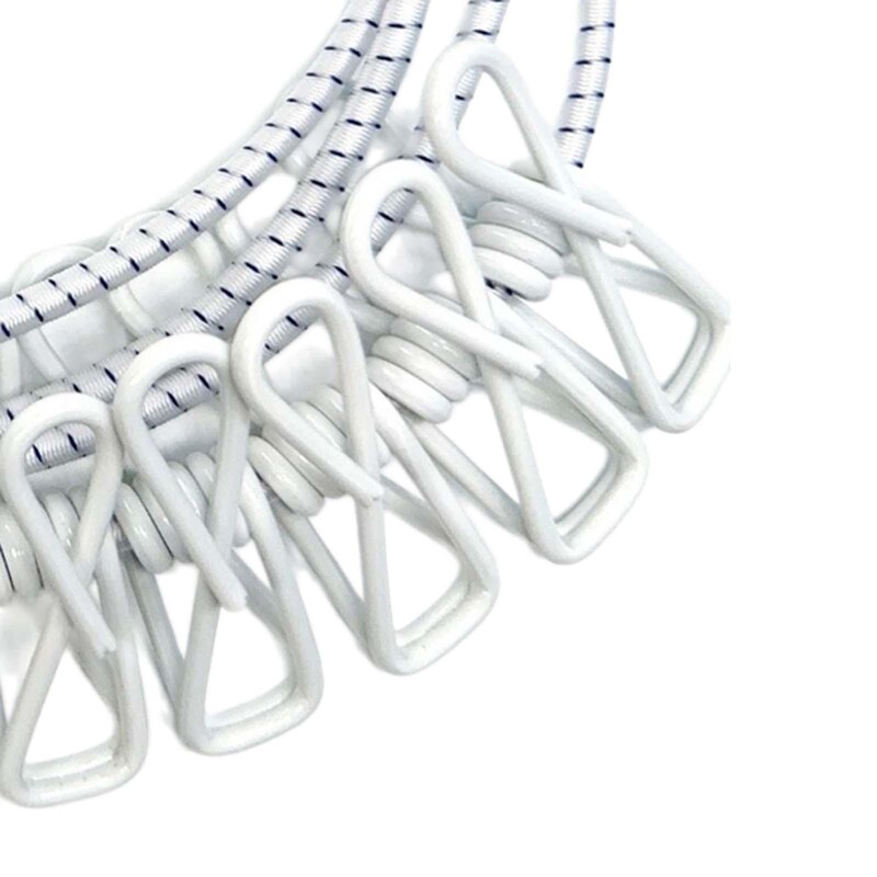 Snur de rufe de camping cu 12 ace de rufe Linie de haine de călătorie uscare frânghie elastică pentru barcă, curte, hotel, interior, exterior