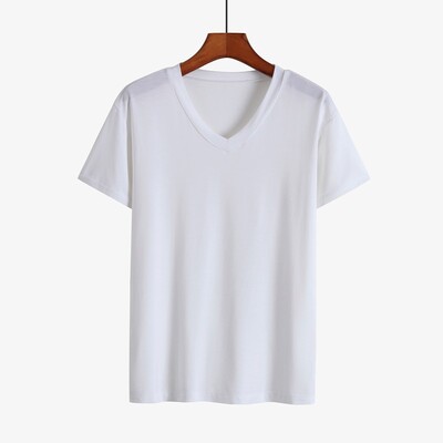 Летни горнища за мъже Вискоза Плюс размер Пижами Мек модален памук Мъжко спално облекло С къс ръкав Тениска за сън Домашни дрехи