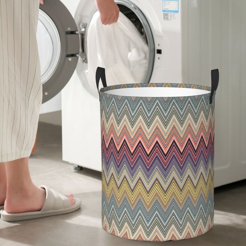 Kezdőlap Többszínű mosodai kosár Összehajtható, nagy kapacitású ruhatároló Boho terepszínű babatartó kosarak