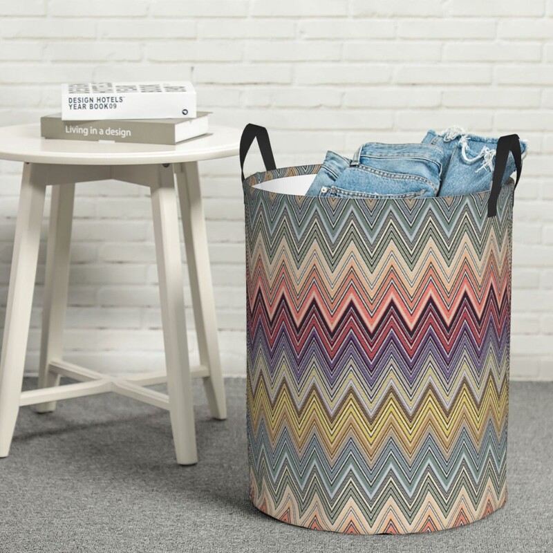 Kezdőlap Többszínű mosodai kosár Összehajtható, nagy kapacitású ruhatároló Boho terepszínű babatartó kosarak