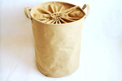 1PC Памучно бельо Кошница за мръсно пране Сгъваема кофа за съхранение Домашна голяма кошница