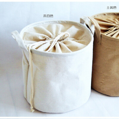 1PC Памучно бельо Кошница за мръсно пране Сгъваема кофа за съхранение Домашна голяма кошница