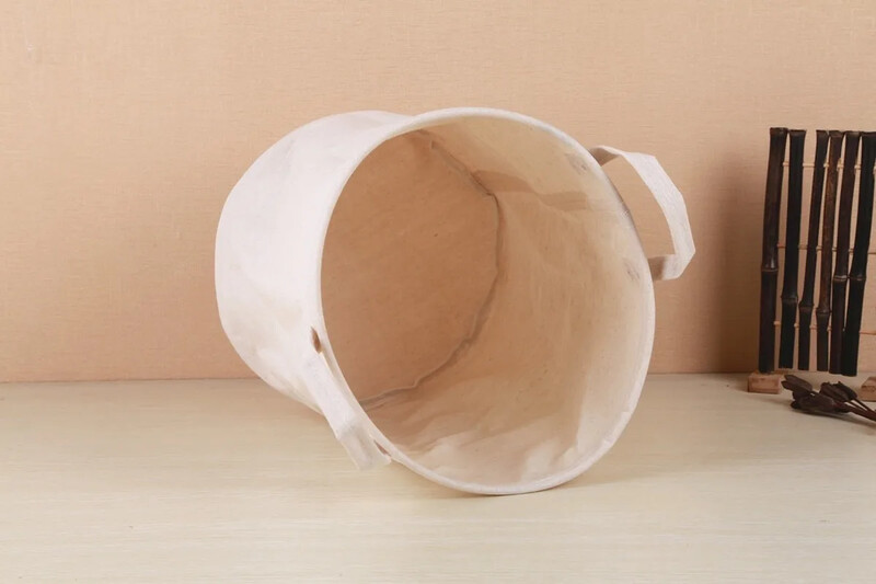 1PC Памучно бельо Кошница за мръсно пране Сгъваема кофа за съхранение Домашна голяма кошница