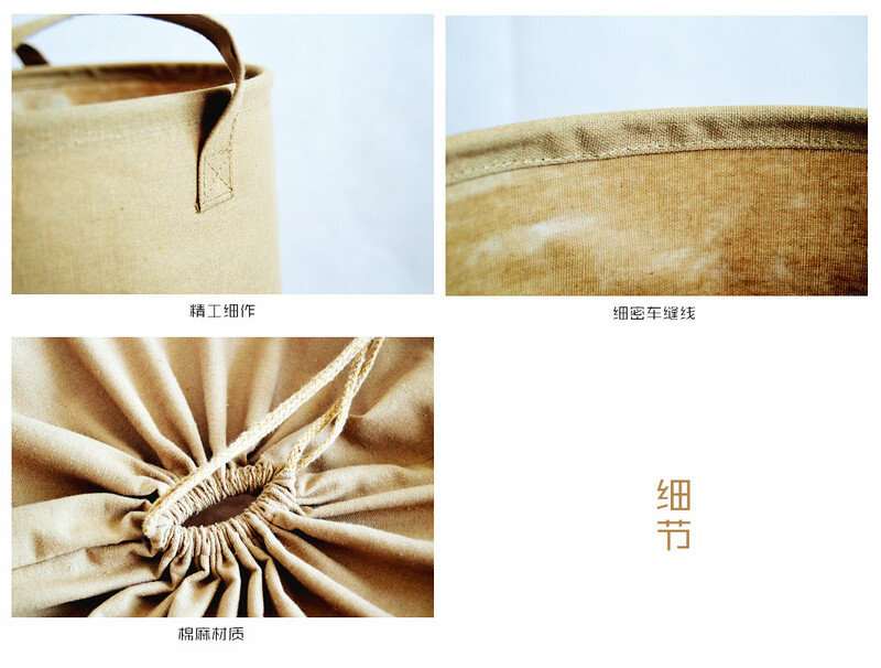 1PC Памучно бельо Кошница за мръсно пране Сгъваема кофа за съхранение Домашна голяма кошница