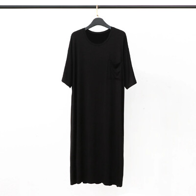 2024 m. vyriška vasaros Modal pižama Minkšta laisvalaikio miegui skirta suknelė, chalatas vyrams trumpomis rankovėmis vientisas chalatas Naminiai vyriški naktiniai drabužiai