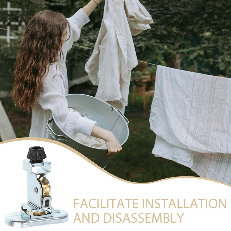 Suport pentru uscare haine Scripete de înlocuire frânghie pentru agățat Linie de îmbrăcăminte metal sistem de spălat rufe Curea acasă pentru