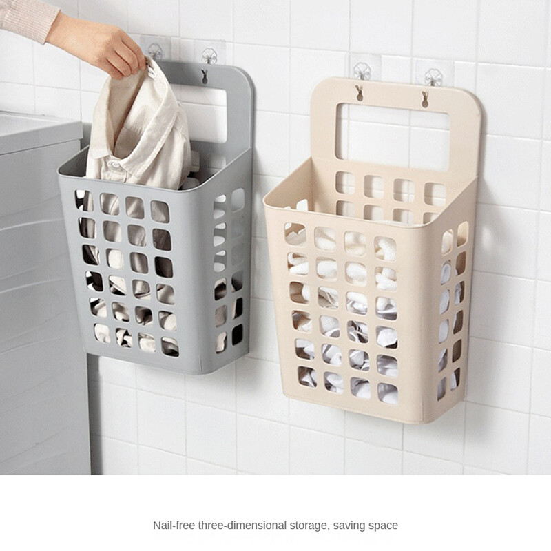 Sulankstomas nešvarių drabužių krepšelis Nešiojamas sulankstomas, ilgaamžis, taupantis vietą Lengvai montuojamas Sulankstomas sieninis skalbinių krepšelis