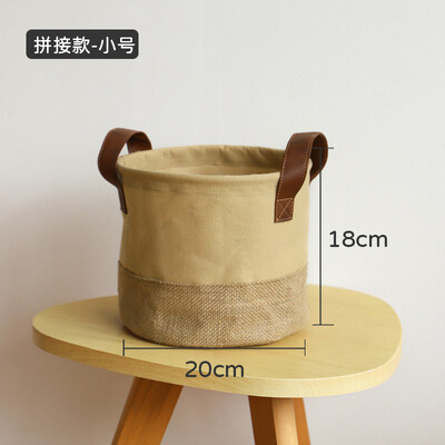 Medvilninio lino audinio laikymo krepšelis Nešiojamas buitinis skalbinių krepšelis Vonios kambario laikymo kibiras Sulankstomas vaikiškas žaislų laikymo krepšys