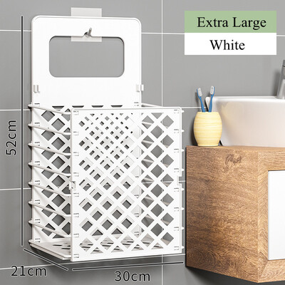 Kihajtható üreges műanyag piszkos szennyes kosár Kezdőlap Hordozható akadály Falra szerelhető ruhák Tároló kosarak Fürdőszoba rendező