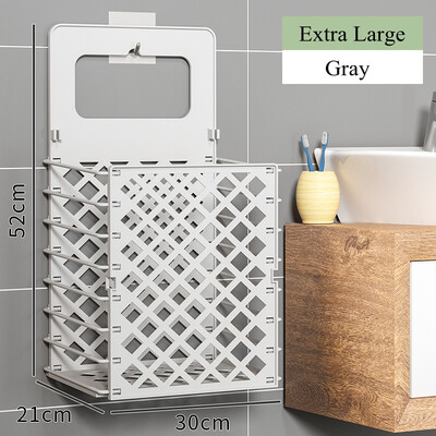 Kihajtható üreges műanyag piszkos szennyes kosár Kezdőlap Hordozható akadály Falra szerelhető ruhák Tároló kosarak Fürdőszoba rendező