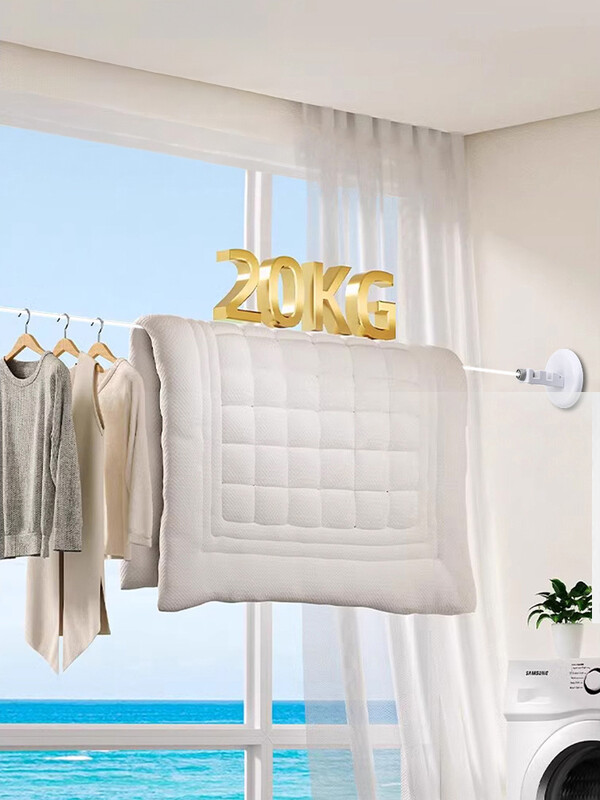 Siurbimo taurė sieninė skalbinių džiovintuvas skalbimo virvė Ištraukiama lango skalbinių virvė butui kelionės skalbinių skalbimo linijos kabykla