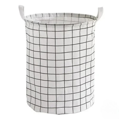 Medvilninis lininis nešvarių skalbinių krepšelis sulankstomas apvalus vandeniui atsparus organizatorius kibiras Drabužiai vaikams žaislas didelės talpos saugykla Pagrindinis