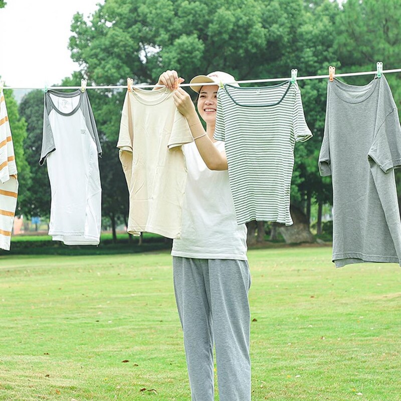 Kuivatusnöör ülitugeva kudumisega riidepuu riidepuu Tross Tugev kandevõimeline mitmeotstarbeline kodumajapidamiste libisemisvastane riidenöör