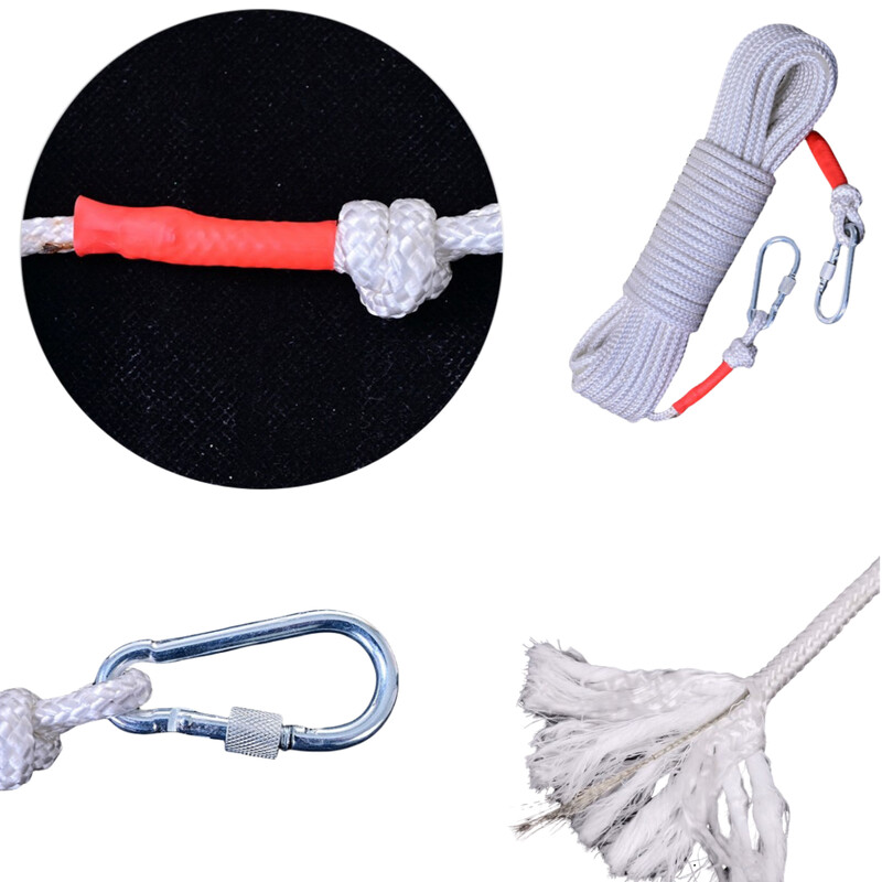 15 m valge terastraadisüdamikuga riietekuivatusnöör, kaasaskantav mitteläbiv riiete kuivatus- ja jahutav nailonnöör