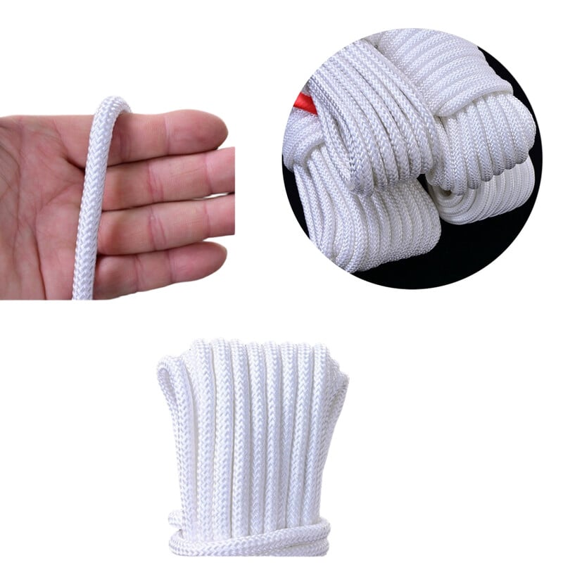 15 m valge terastraadisüdamikuga riietekuivatusnöör, kaasaskantav mitteläbiv riiete kuivatus- ja jahutav nailonnöör