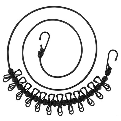 Nešiojama skalbinių linija su 12 segtukų Kelioniniai drabužiai Džiovinimo lentyna Virvė vėjui atspari skalbinių drabužių linija, skirta stovyklavimui kieme