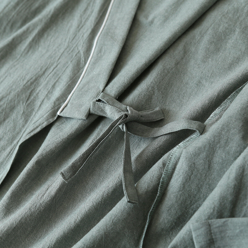 Autumn Plus Size Ιαπωνικά Σετ Πυτζάμες Ανδρικά 100%Βαμβακερά Σετ ρόμπες σπα Boxer Ρόμπες κιμονό υψηλής ποιότητας Ανδρικές ριγέ Hombre