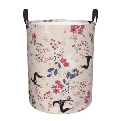 Coș de rufe personalizat pentru ogar Galgos Coș de rufe pliabil Whippet Sighthound Coș de haine pentru pepinieră Coș de depozitare pentru jucării pentru copii