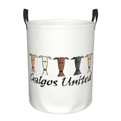 Coș de rufe personalizat pentru ogar Galgos Coș de rufe pliabil Whippet Sighthound Coș de haine pentru pepinieră Coș de depozitare pentru jucării pentru copii