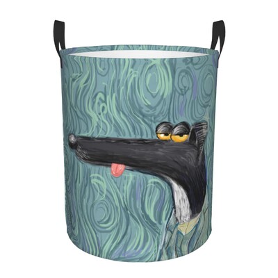 Coș de rufe personalizat pentru ogar Galgos Coș de rufe pliabil Whippet Sighthound Coș de haine pentru pepinieră Coș de depozitare pentru jucării pentru copii