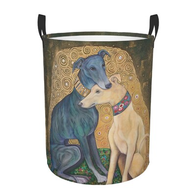 Coș de rufe personalizat pentru ogar Galgos Coș de rufe pliabil Whippet Sighthound Coș de haine pentru pepinieră Coș de depozitare pentru jucării pentru copii