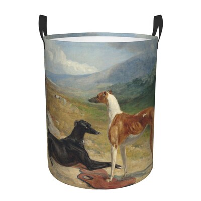 Coș de rufe personalizat pentru ogar Galgos Coș de rufe pliabil Whippet Sighthound Coș de haine pentru pepinieră Coș de depozitare pentru jucării pentru copii