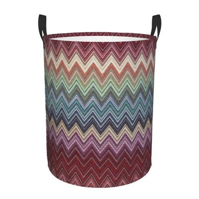Coș de rufe în zig-zag de camuflaj Coș de rufe pliabil de mare capacitate Coș de depozitare pentru haine Coș geometric boem pentru copii