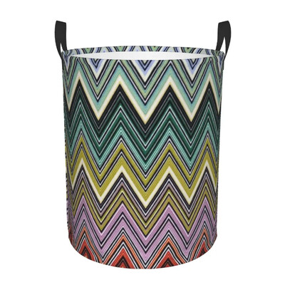 Coș de rufe în zig-zag de camuflaj Coș de rufe pliabil de mare capacitate Coș de depozitare pentru haine Coș geometric boem pentru copii