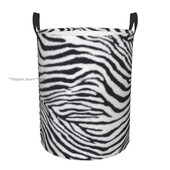 Κάδος αποθήκευσης βρώμικου καλαθιού ρούχων Zebra Texture Πτυσσόμενος κάδος αποθήκευσης ρούχων