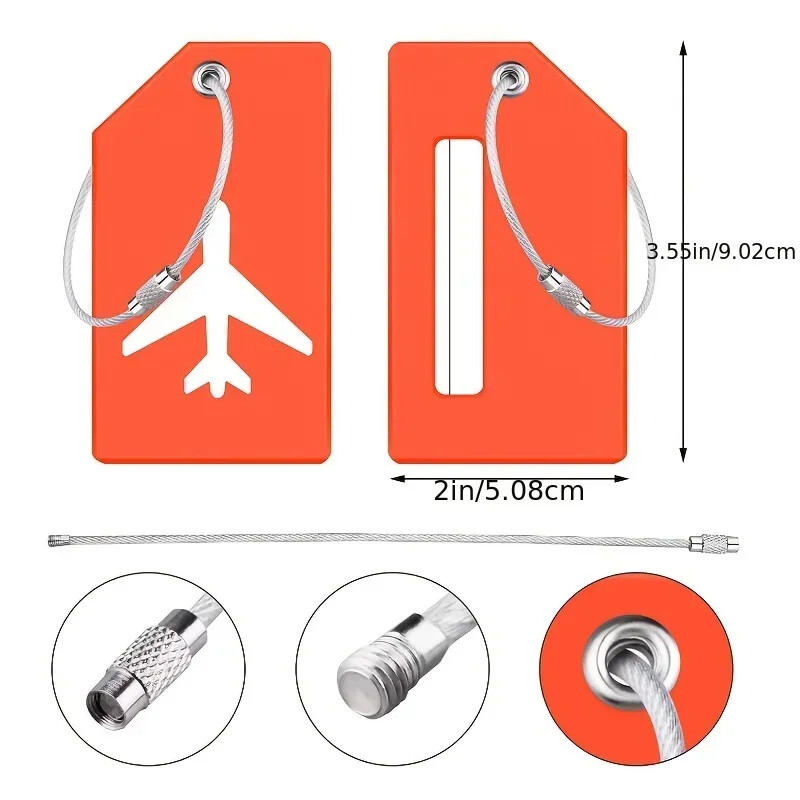 2 komada identifikacijske kartice s imenom Silikonska oznaka za putnu prtljagu Kofer Putni pribor Brzo otkrijte oznaku za prtljagu Ime Informacije o prtljazi
