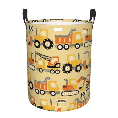 Dirty Laundry Basket Tractors And Trucks Pattern Πτυσσόμενα ρούχα αποθήκευσης Κάδος Καλάθι παιχνιδιών Home Αδιάβροχο Organizer
