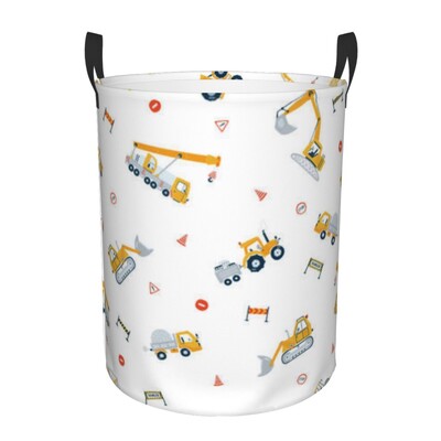 Dirty Laundry Basket Tractors And Trucks Pattern Πτυσσόμενα ρούχα αποθήκευσης Κάδος Καλάθι παιχνιδιών Home Αδιάβροχο Organizer