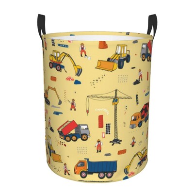 Dirty Laundry Basket Tractors And Trucks Pattern Πτυσσόμενα ρούχα αποθήκευσης Κάδος Καλάθι παιχνιδιών Home Αδιάβροχο Organizer