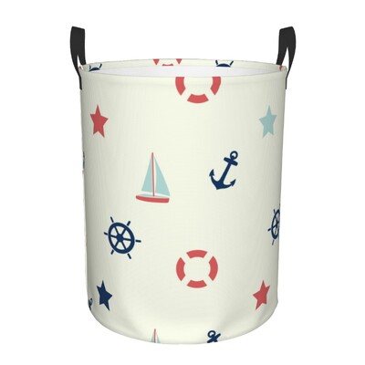 Skalbinių krepšelis Jūrinė tema Sulankstomi nešvarūs drabužiai Žaislai Sandėliavimo kibiras Buitinė