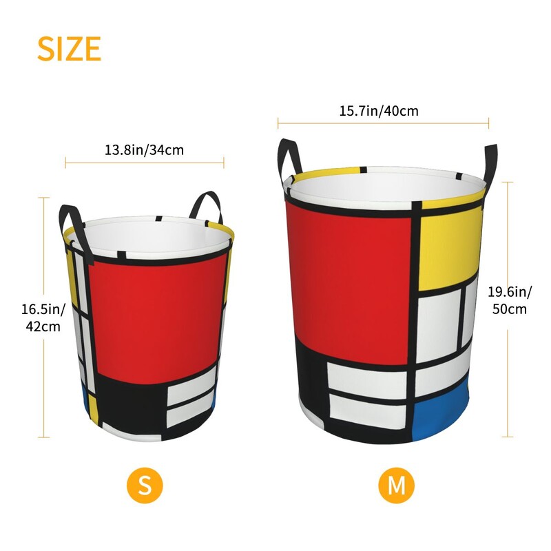 Vodotesný úložný vak Piet Mondrian, kôš na špinavú bielizeň, skladací vedro, organizér na oblečenie