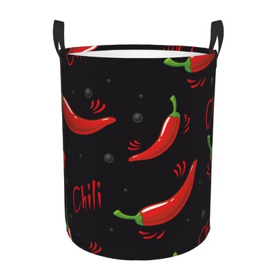 Sulankstomas skalbinių krepšelis čili raštas nešvarių drabužių laikymo kibiras Drabužių spinta Drabužių organizatorius kliūtis