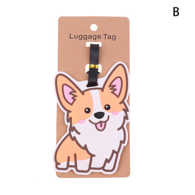 kawaii Creative Corgi Panda Bagažo etiketė Lagamino ID Adresas Bagažo įlaipinimo etiketė Silikoninė etiketė Kelionės reikmenys