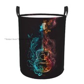 Összecsukható szennyes kosár Színes gitár piszkos ruhák tároló vödör Ruhásszekrény Ruharendező akadály