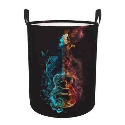 Összecsukható szennyes kosár Színes gitár piszkos ruhák tároló vödör Ruhásszekrény Ruharendező akadály