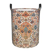 Ισφαχάν Αντίκα Central Persian Carpet Καλάθι πλυντηρίου Πτυσσόμενο μεγάλος κάδος ρούχων Χαλί Bohemian Geometric Baby Hammper