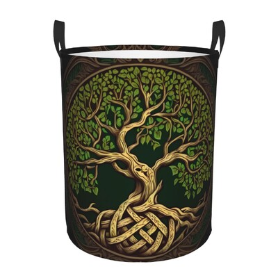 Καλάθι πλυντηρίων Tree Of Life Πτυσσόμενο βρώμικα ρούχα Παιχνίδια Κουβάς αποθήκευσης Οικιακό
