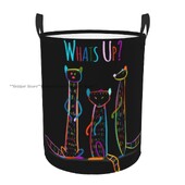 Vicces mongúzok színes szennyes kosár összecsukható piszkos ruhák játékok tároló vödör Háztartás