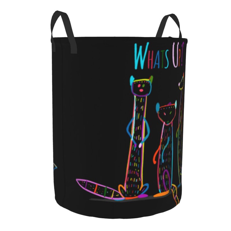 Vicces mongúzok színes szennyes kosár összecsukható piszkos ruhák játékok tároló vödör Háztartás