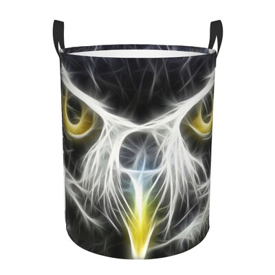 Καλάθι ρούχων Cartoon Owl Πτυσσόμενοι κάδοι αποθήκευσης για τα παιχνίδια οργάνωσης παιχνιδιών